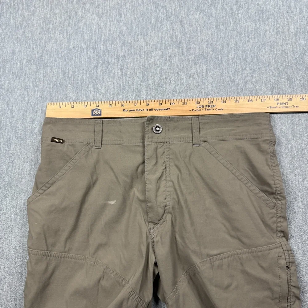 KUHL Renegade Cargo Shorts Mens 34 Tan Brown Stretch Lightweight Hiking Outdoor
